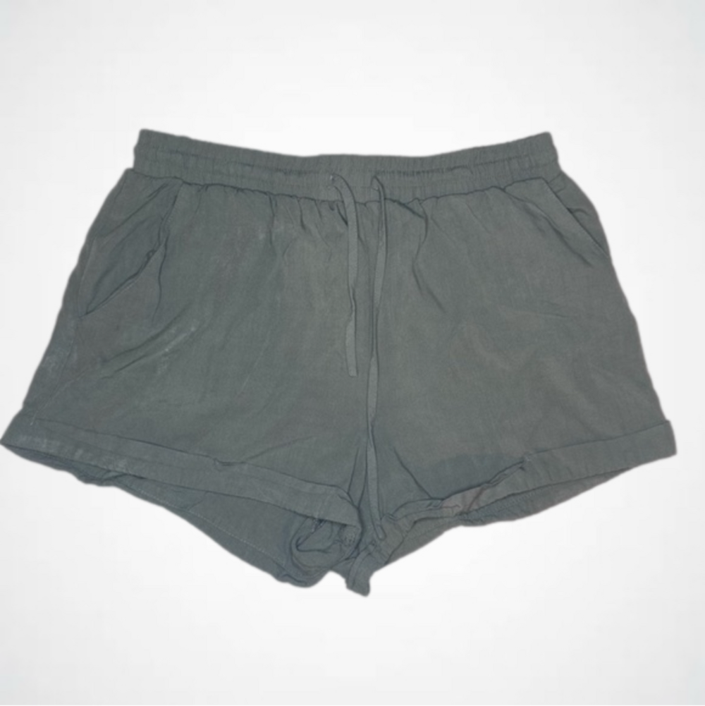 Green Flowy Shorts Safari